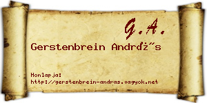 Gerstenbrein András névjegykártya